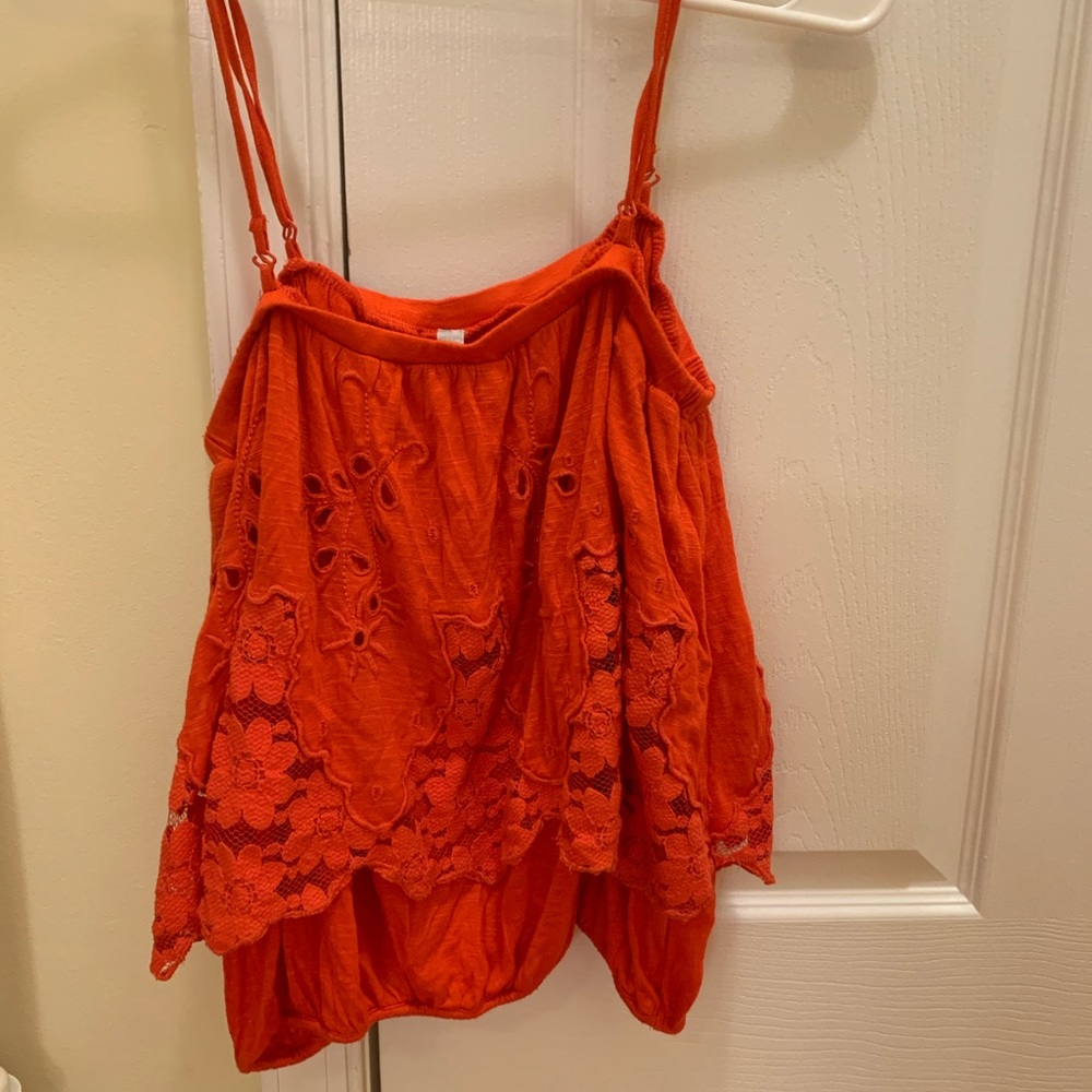 Free people orange top small NWT!! - Picture 3 of 5